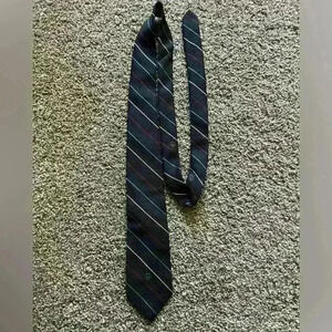 Christian Dior Striped Designer Tie Black Red White